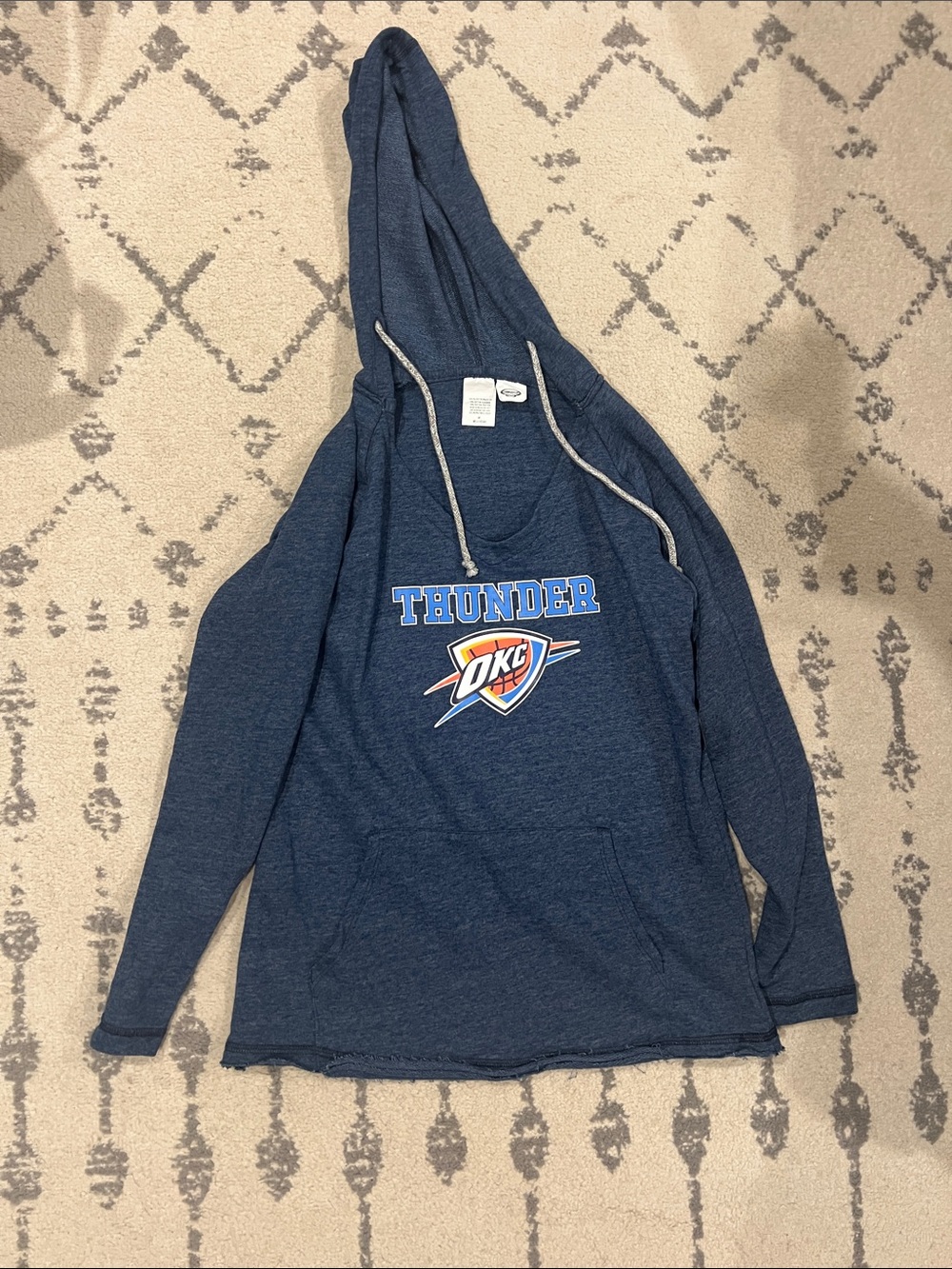 Women's Oklahoma City Thunder Navy Pullover Hoodie